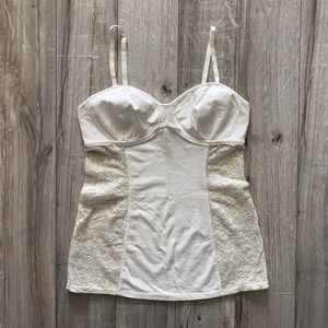 Aritzia Talula Laced Panel Bustier Tank Top